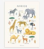 LEVENDE JORD - Plakat for barn - Afrikanske dyr