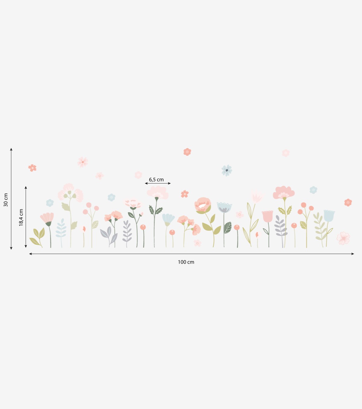 BLOOM - Veggklistremerker - Blomster på stilker