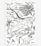 DINOSAURUS - Veggklistremerker - Dinosaurer og planter