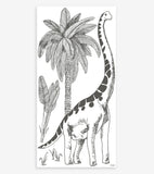 DINOSAURUS - Veggklistremerker - Diplodocus og palme