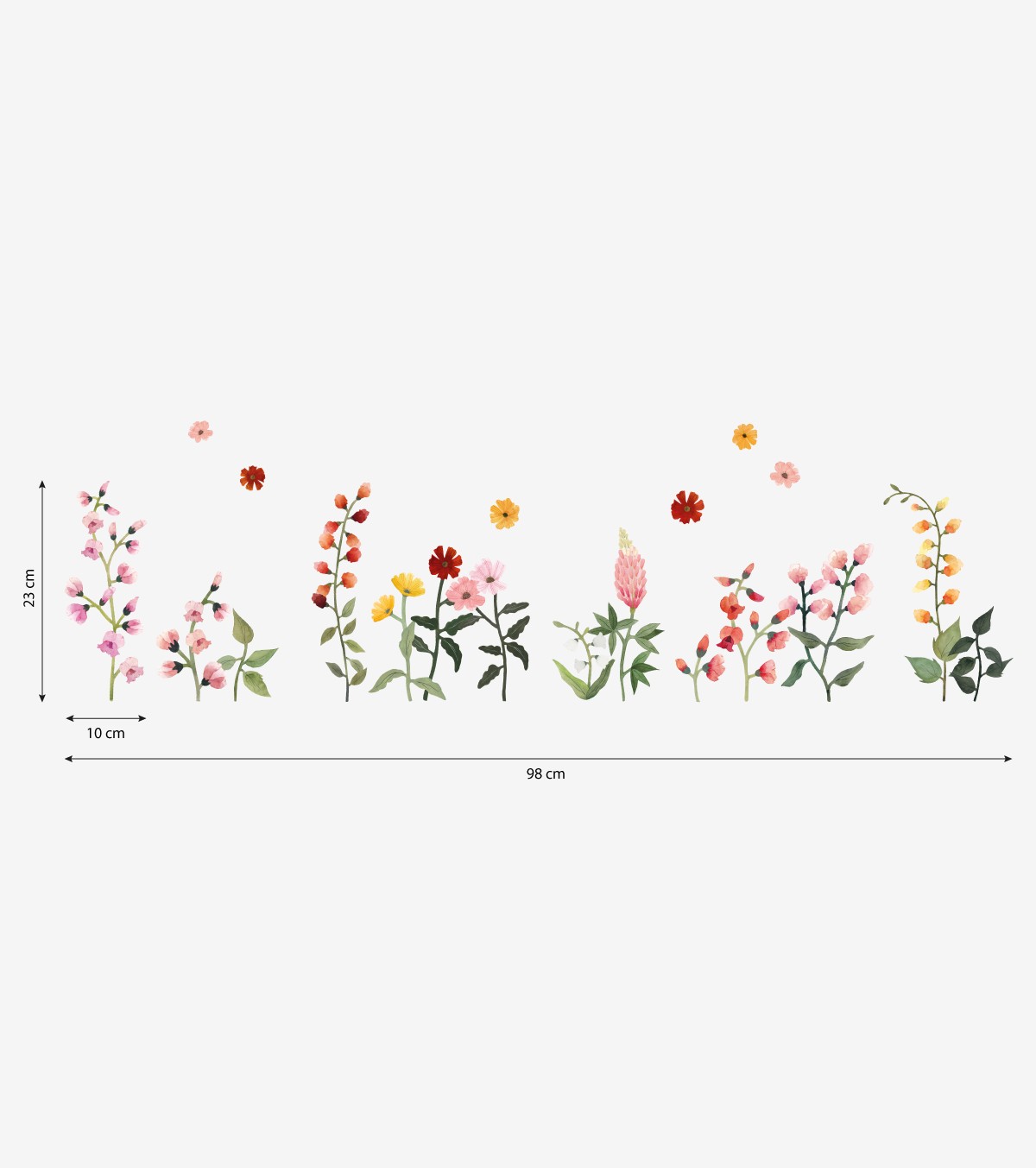 QUEYRAN - Veggklistremerker - Pene blomster