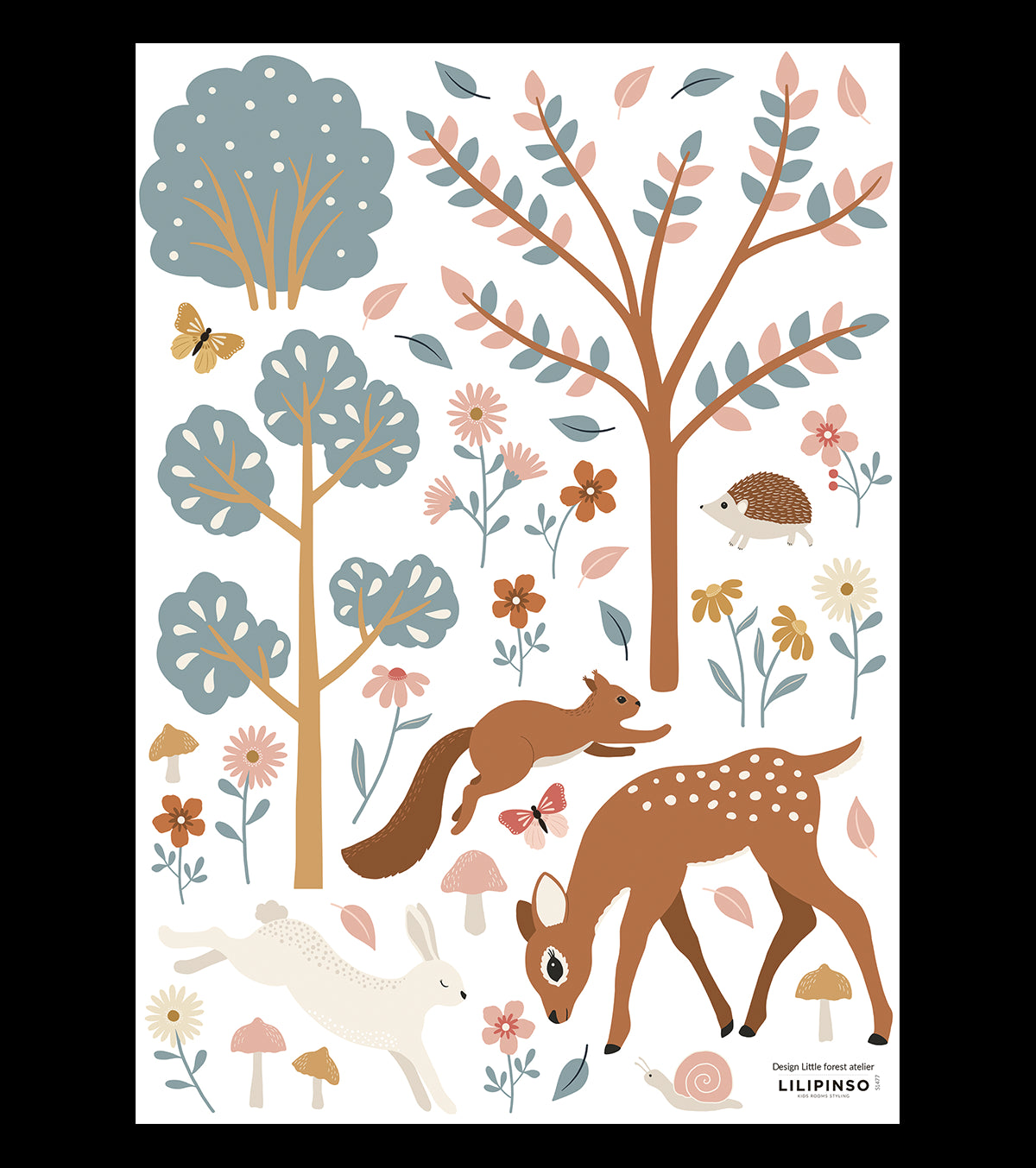 JÖRO - Veggklistremerker - Skogens hjort og dyr