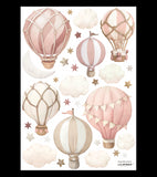 SELENE - Veggklistremerker - Varmluftsballonger (rosa)