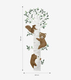 KHARU - Stort klistremerke - Bjørner klatrer i trærne