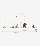 NORWOOD - Veggklistremerker - Bjørnen og vennene hans i skogen